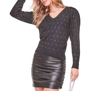 NEW ASTR abigail sweater in black jewel